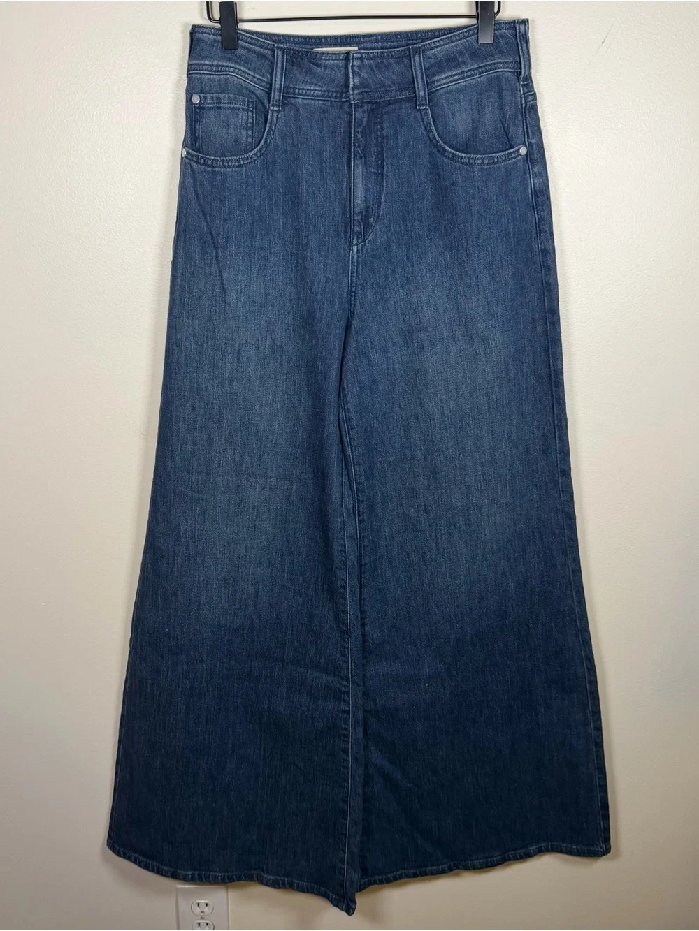 Anthropologie Pilcro High Rise Wide Leg Trouser Jeans Blue Women’s Size 28 Boho - Picture 3 of 7